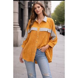 Boutique Brand Boho Button Down Top Size M/L NWT